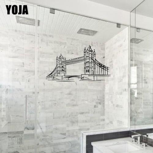 YOJA 17x29.7CM Bathroom Decals Decorated With Beautiful London Bridge Sedroom Wall Stickers G2-0456