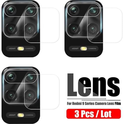 3 Pcs Camera Protective Glass On For Xiaomi Redmi Note 9S Glass Xiomi Redmi 9T 9A 9C Not 9 Pro Max Global 10X Len Protector Film