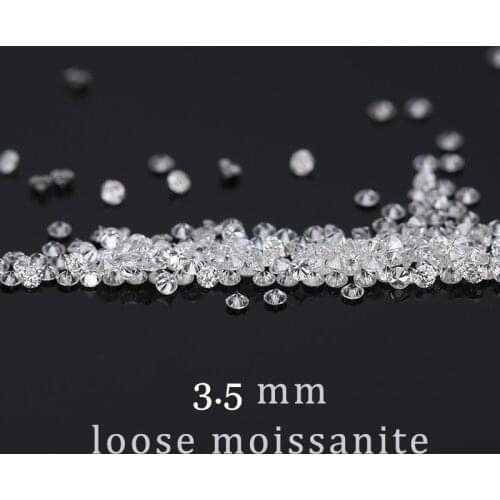 1.7mm FG Color round brilliant cut moissanite Loose Beads for jewelry making Total 1.0 carat moissanite about 50pcs