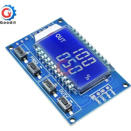 1 Channel Signal Generator PWM Pulse Frequency Duty Cycle Adjustable Module 1Hz-150Khz 3.3V-30V PWM Board Module LCD Display