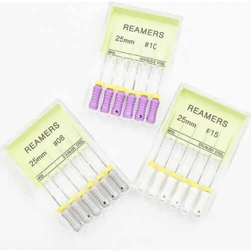 1 box Dental Reamers Stainless Steel 25mm R Files Root Canal Dentist Materials Dentistry Instruments Hand Use K H R files