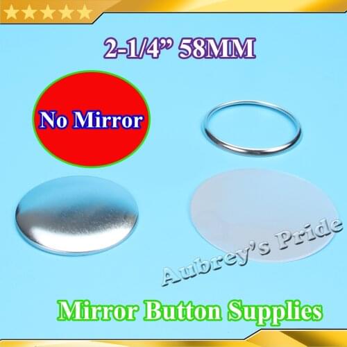 2-1/4" 58mm 100 Sets Without Mirror Rings Badge Button Supply Materials for NEW Professional Badge Button Maker