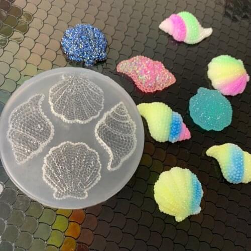 2 Mini Shell Conch Sea Star Silicone Mold 3D Simulation Shell Baking Mold DIY Cake Fudge Chocolate Biscuit Making Tray Pastry