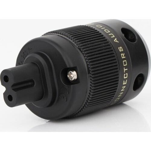 2pcs Rhodium Figure 8 C7 Power Plug hifi Audio speaker amplifier Electrical AC Power cord IEC Plug socket connector