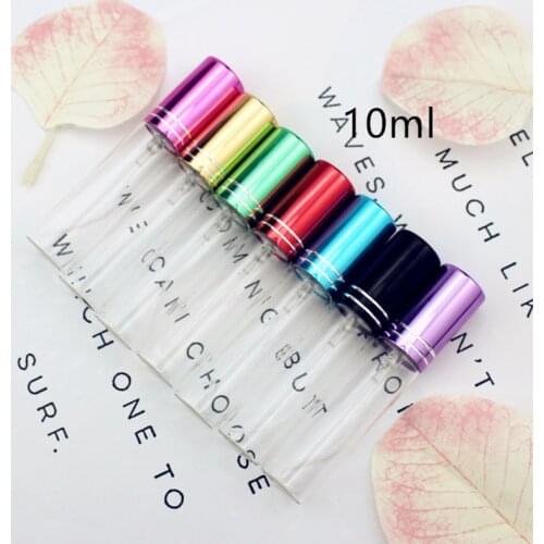 5pcs/lot 5ML 10ML Transparent Thin Glass Spray Bottle Sample Clear Glass Vials Portable Mini Perfume Atomizer