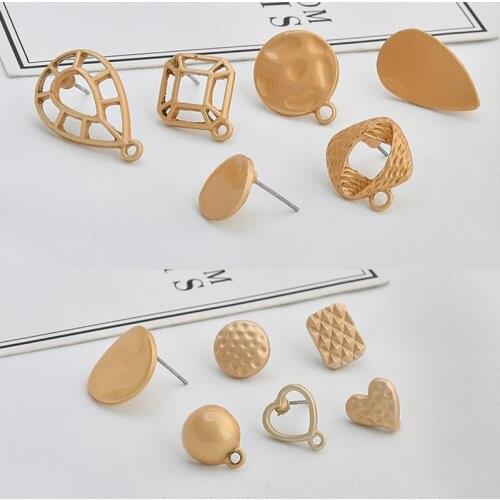 DIY handmade accessories, aurin geometric Circle Earrings, love irregularities earrings , ear acupuncture materials
