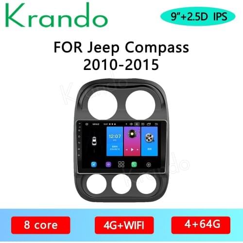 Krando Android 10.0 4G 64G 9" for Jeep Compass 2010-2015 car radio player gps navigation multimedia system