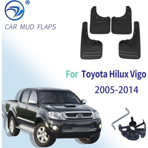 4Pcs Mud Flaps Splash Guards For Toyota Hilux Vigo 2005-2014 Front and Rear Mudguards Mudflaps Fender Accessories