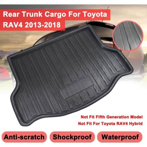 Rear Trunk Cover Matt Mat Car Tray Boot Liner Cargo Boot Liner Mud Non-slip For Toyota RAV4RAVA 4 2013 - 2018 Floor Carpet