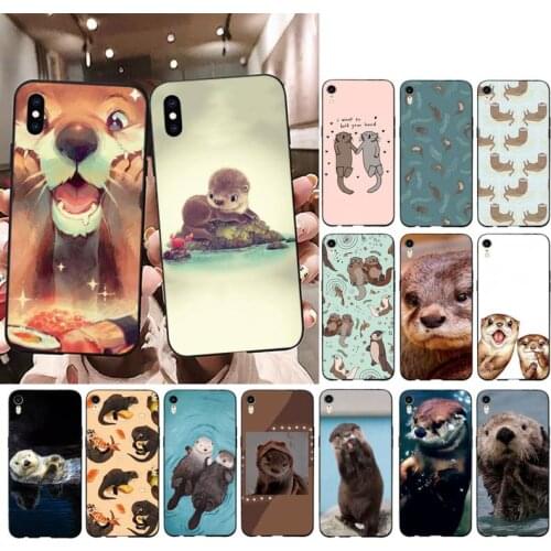 FHNBLJ Animal otter Phone Case for iPhone 11 12 pro XS MAX 8 7 6 6S Plus X 5S SE 2020 XR cover