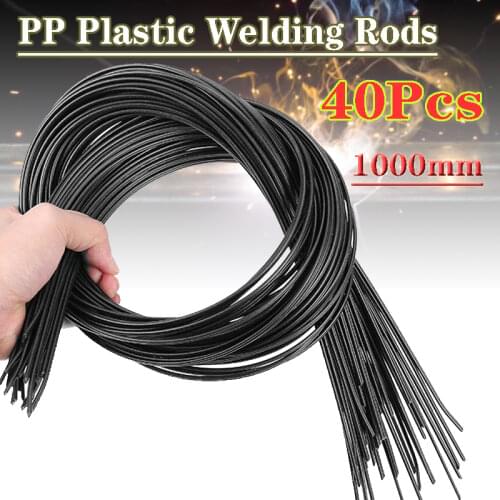 40PCS Black PP Plastic Welding Rods for Plastic Weldeing Gun/Hot Air Gun/Welding Tool