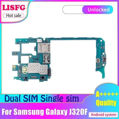 Dual/Single SIM Motherboard For Samsung Galaxy J3 J320F Motherboard,100% Unlocked For Samsung Galaxy J3 Logic Board Mainboard