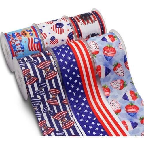 Cartoon characters printed grosgrain ribbon 52232