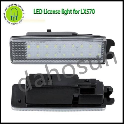 2Pcs Dahosun White LED Number Plate Light compatible with Lexus LX570 2015-/Toyota J200 2015- Error Free Number Plate Lamp
