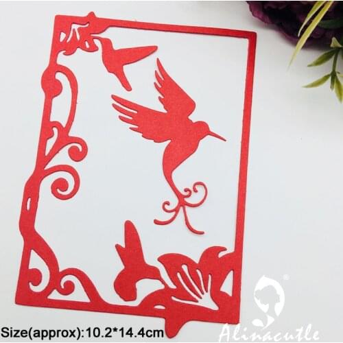Metal Cutting Dies BIrd Rectangle Frame Die Cut Scrapbooking Paper craft album Handmade Card Punch Die Cut Art Cutter Alinacutle