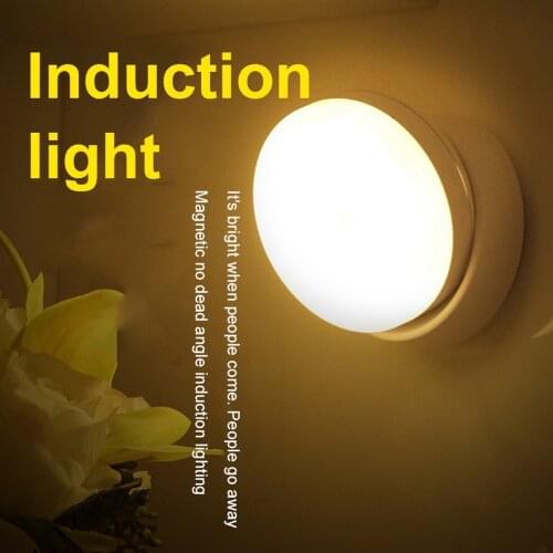 360 Degree Rotation Night Light Motion Sensor Light Sensor Bedroom Corridor Lighting Battery Operated USB Charging Night Lamp