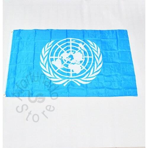 United Nations UN 90*150cm flag Banner Hanging for meet Parade party UN flag Home Decoration flag banner