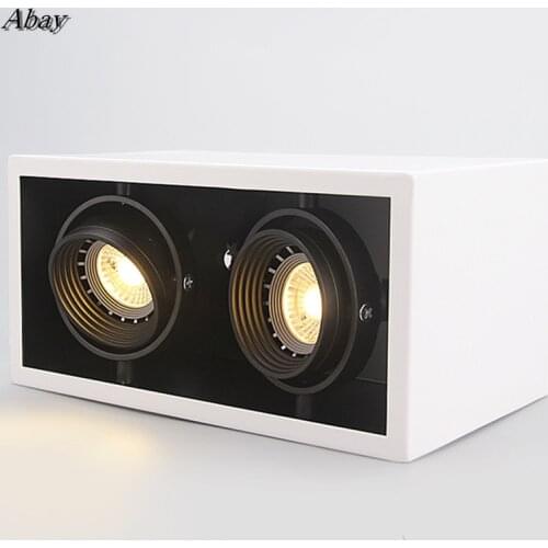 Dimmable Square GU10 LED Downlights 10W 20W COB LED Ceiling Spot Lights AC85-265V LED Lamps Warm Cold White Indoor Lighting