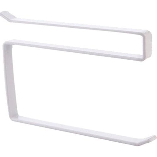 Adjustable Door Cabinet Hanging Paper Towel Rack Saving Space Wrought Iron Cabinet Partition Layer Storage Rack Roll Holder