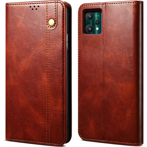 Realme 8 Pro 4G Luxury Case Leather Texture Book Panel Funda for OPPO Realme 7 Pro Flip Case Realme7 5G Wallet Cover Shockproof