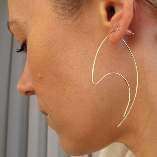 Sterling Silver Hoop Earrings Handmade Jewelry Gold Filled Brinco Vintage Jewelry Boho Pendientes oorbellen Earrings for Women