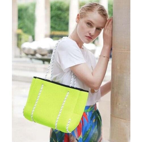 Compound Bag Fashion Women Neoprene Small Bag Ladies Beach Bag For Summer Breathable Casual Shoulder Bag Weekenders Travel Bag