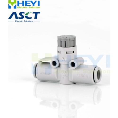 10PCS/bag Pneumatic throttle valve AS OD 4-6mm Air Flow Speed Control Valve Tube air Hose Pneumatic Push In Fittings