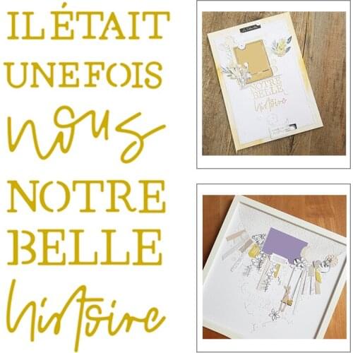 2020 New English Words Notre and Belle Metal Cutting Dies For DIY Embossing Decoration Greeting Card Paper Scrapbooking No Stamp