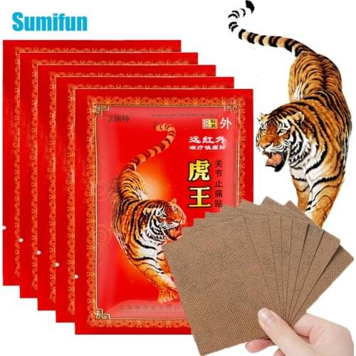 8pcs Tiger Balm Analgesic Plasters Orthopedic Lumbar Vertebra Joint Pain Killer Patch Chinese Medical Sticker Health Care C2013