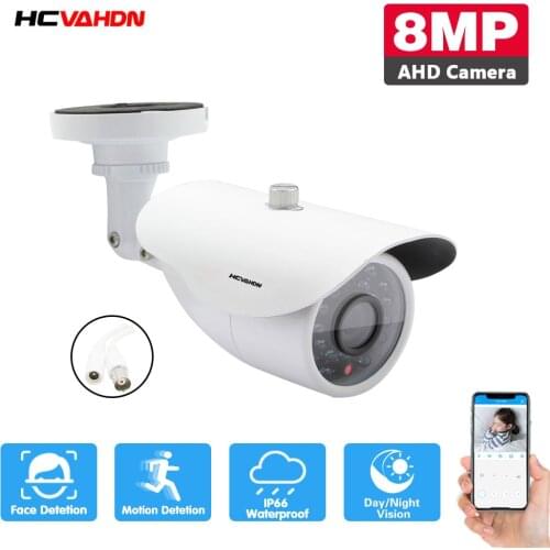 AHD CCTV Analog Surveillance Camera 4K/8MP High Resolution 3.6MM Wide Angle Lens Outdoor IR Night Vision Video Security Camera