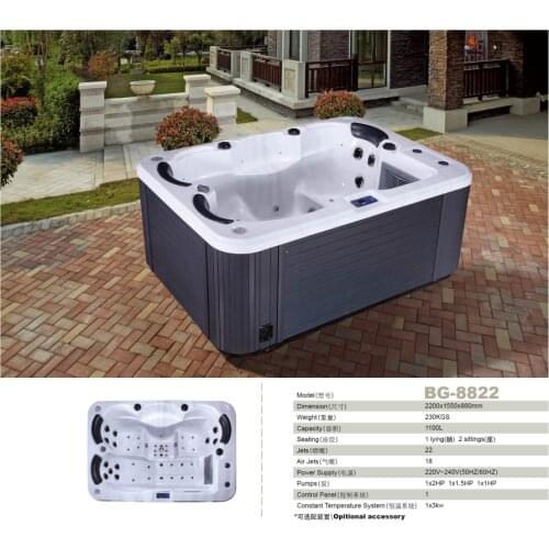 Family Acrylic outdoor whirlpool spa BG-8822