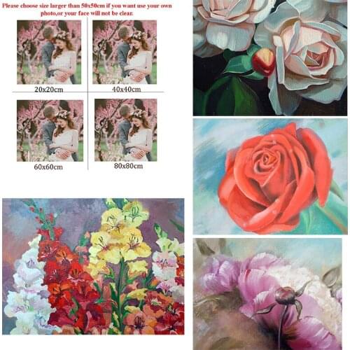 5D Diy Diamond Painting Flower Vace Anime Rose Watercolor Painting Full Diamond Custom Cross Stitc Mosaic Home Decora
