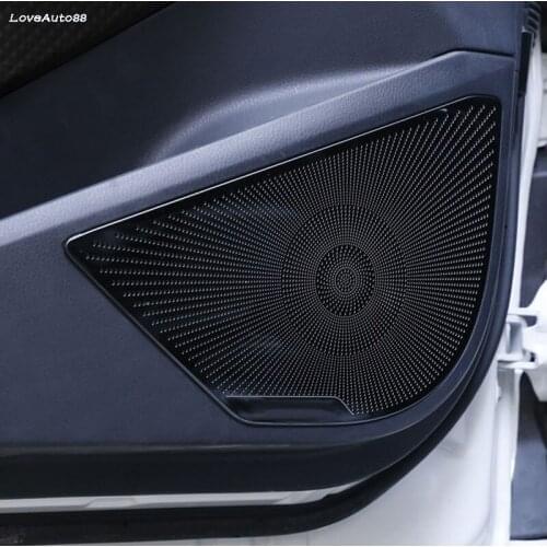 Car Interior Door Stereo Speaker Audio Ring Cover Sound Frame Decoration Trim For Toyota CHR C-HR 2017 2018 2019 2020 2021