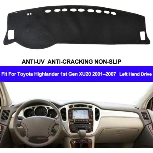 Car Dashboard Cover Dash Mat For Toyota Highlander 1st Gen XU20 2001 2002 2003 2004 2005 2006 2007 Auto Sun Shade Mat Pad Carpet