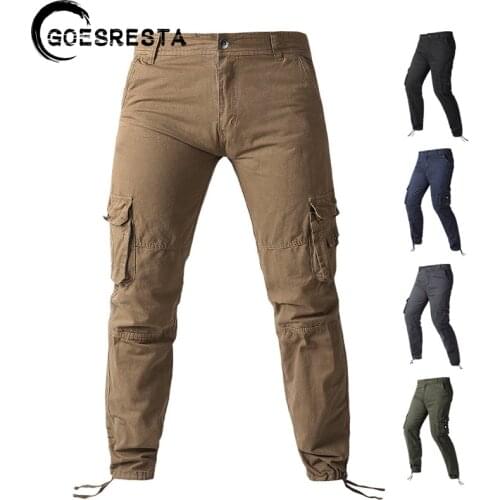 Cargo Pants Men 2021 New Solid Color Cotton Military Tactics Trousers Brand High Quality Comfortable Cotton Casual Men Pants