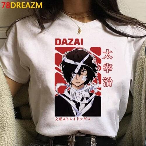 Bungou Stray Dogs summer top male 2021 japanese harajuku casual clothes top tees tumblr harajuku