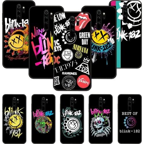 Phone Case For Xiaomi Redmi Note 8 8T 7 7A 9 9S 8A 4 5 Pro Black Cover Back Soft Prime Luxury Funda Trend Punk Rock Band Blink