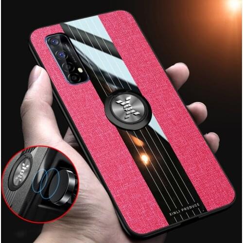 Luxury Leather Phone Case For OPPO A3S A5S F1S F5 K3 K5 K7X A15 Matte Car Holder Ring Cover Case For Realme X50 3 Q2 Pro Q2i