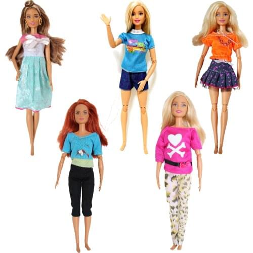 Summer Dress Outfit Suit Sets for Barbie 30cm BJD FR SD Doll Clothes Dollhouse Roll Play Accessories
