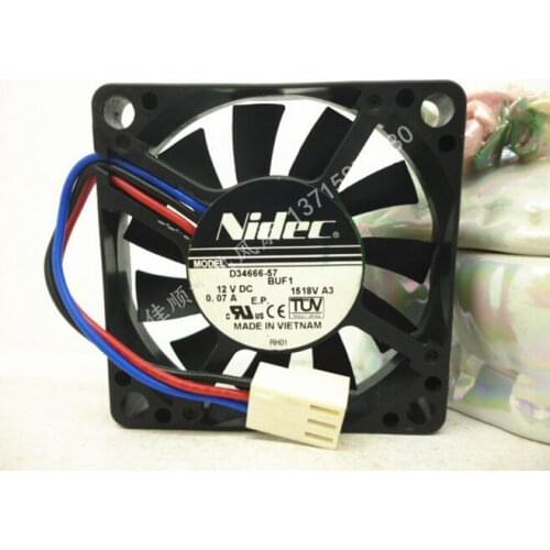Genuine original 5010 0.07A D34666-57 BUF1 50*50*10MM 12V 3 wire 5CM fan