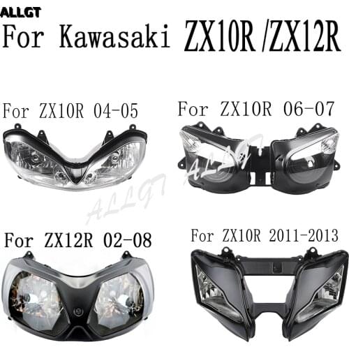 Motorcycle Front Headlamp Headlight Assembly For Kawasaki ZX10R ZX12R 2004 2005 2006 2007 2008 2009 2010 2011 2012 2013