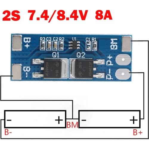 PCS/LOT 18650 BMS PCM 5 15A Peak Current Battery Protection Board 2S 8A Li-ion 7.4v 8.4V BMS For Li-ion Lipo Battery Cell Pack