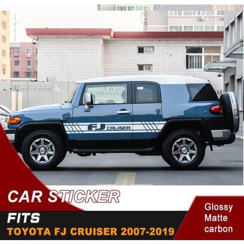 Fit For TOYOTA FJ CRUISER 2007-2017 2018 2019 Car Stickers Side Door Stripe Racing Graphics Vinyl Car Decoration Decals Custom
