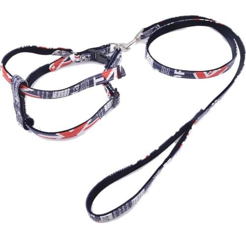Dog Harness and Leash Set PU Leather Pet Lead For Small Meduim Dogs Pet Walking Harnesses Puppy Supplies