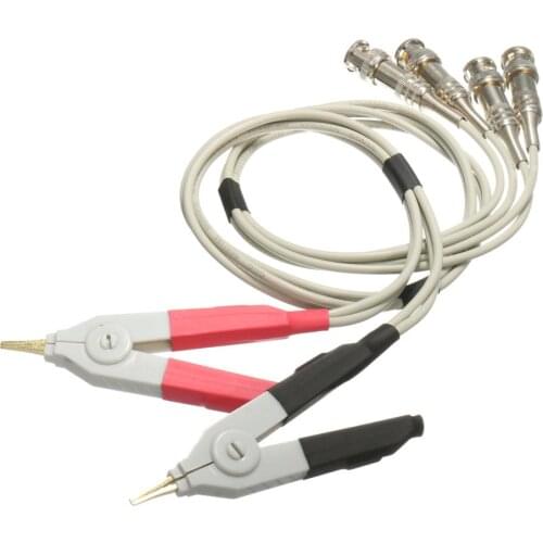 LCR Meter Test Leads Lead / Clip Cable / Terminal Kelvin Probe Wires w/ 4 BNC