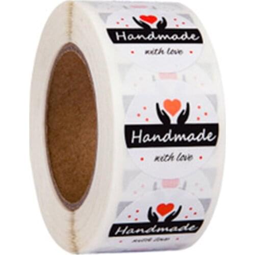 Roll sealing stickers thank you baking handmade crafts copper plate self-adhesive material round decoration stickers 1 inch