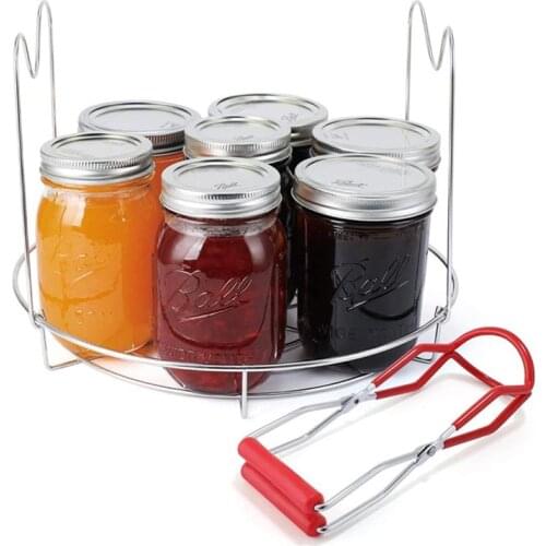 Canning Jar Lifter Tong Stainless Steel Jar Anti-scalding Wide-Mouth Clip Non-slip Bottle Clip Convenient Jar Clamp Kitchen Tool