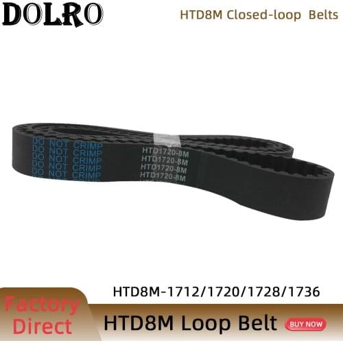 HTD 8M synchronous belt C=1712/1720/1728/1736width 15/20/25/30/40/50mm Teeth 214 215 216 217 HTD8M Timing Belt 1712-8M 1720-8M
