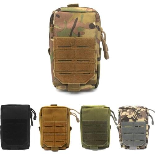 Tactical Military EDC Compact Waist Belt Bag Packs Mens Molle Outdoor Sport Hunting Hiking Camping Phone Bag Accessories Gear