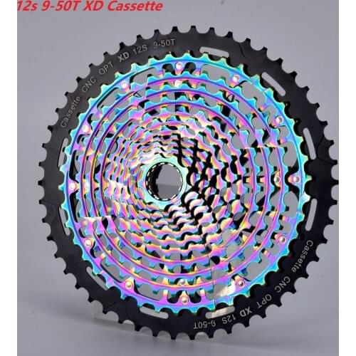 Rainbow MTB 12 Speed 9-50T XD Cassette Ultimate Colorful K7 12V ULT Cassette Ultralight Mountain Bike 12s Freewheel Bike Parts